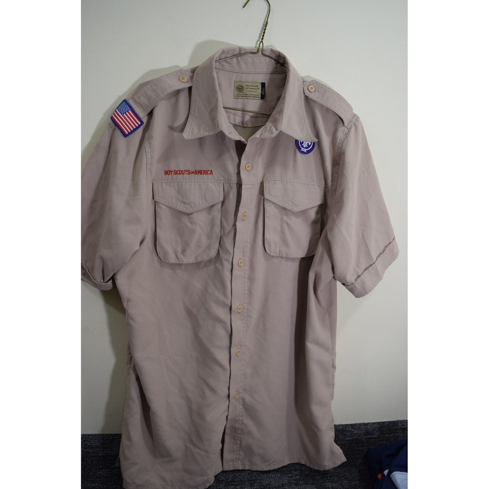Boy Scout MENS M Official VENTED Uniform MICROFIBER Quick Dry SOFT Shirt A479
